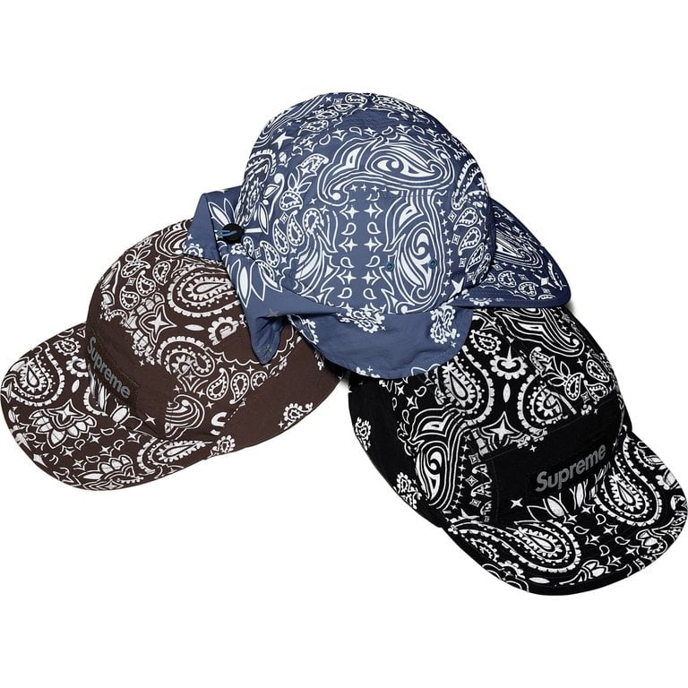 Supreme Reflective Bandana Sunshield Camp Cap SS26