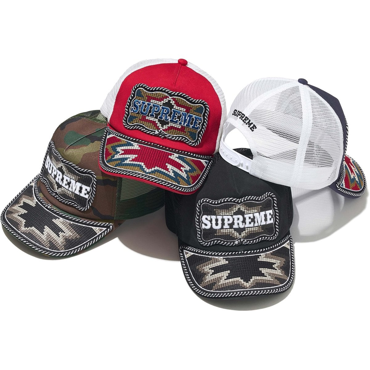 Western Embroidered Mesh Back 5-Panel