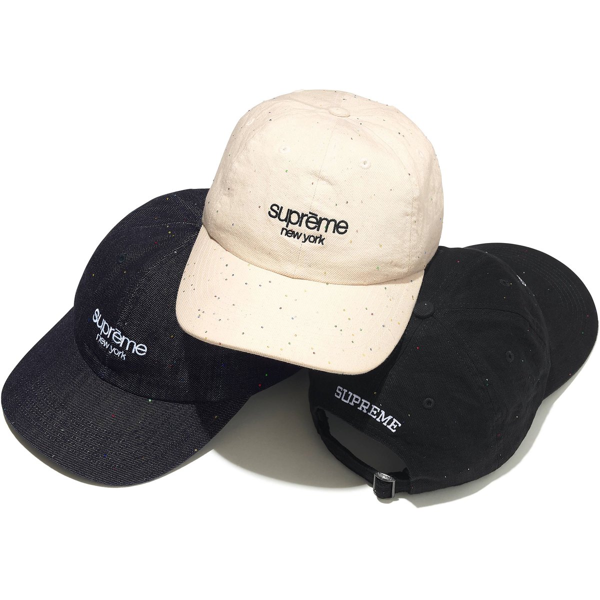 Sequin Denim Classic Logo 6-Panel