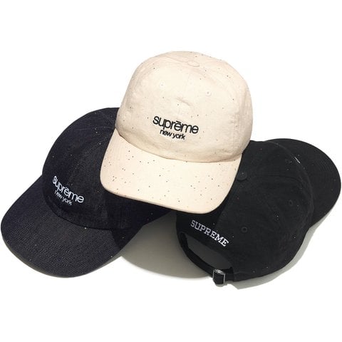Supreme Sequin Denim Classic Logo 6-Panel