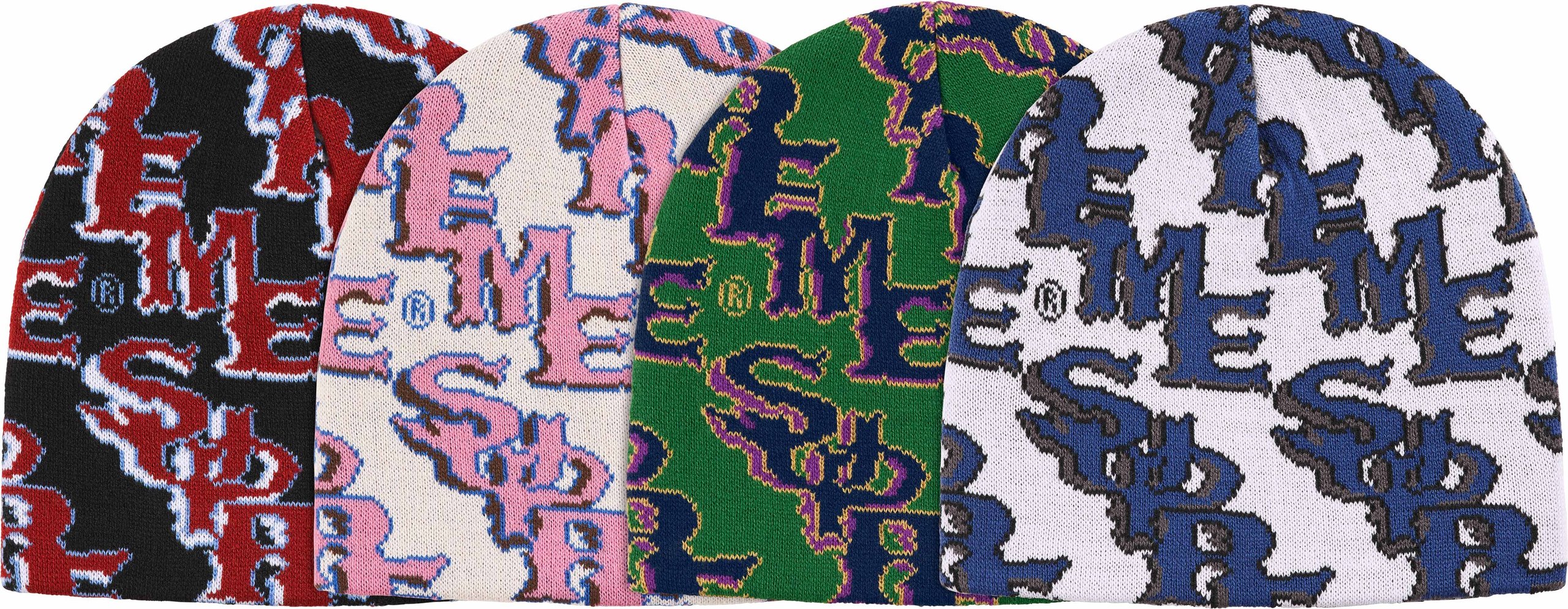 supreme Slanted Gothic Outline Beanie 新品 Supreme Slanted Gothic Outline Beanie Green - SS26 - US