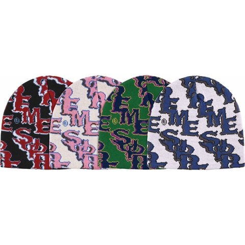 Slanted Gothic Outline Beanie - SupremeCommunity