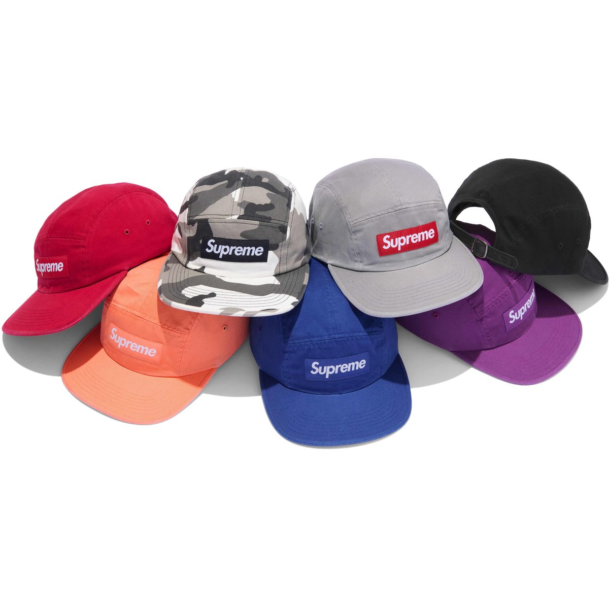 Washed Chino Twill Camp Cap - spring/summer 2026 - SupremeCommunity
