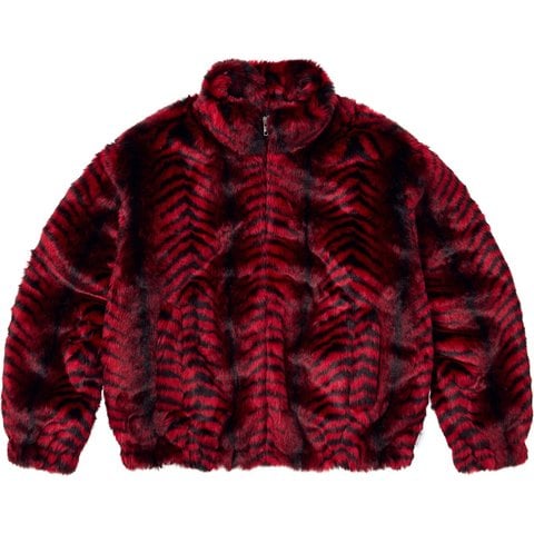 Supreme Faux Fur WINDSTOPPER® Bomber Jacket - Red
