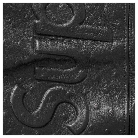 Supreme GORE-TEX Ostrich Embossed Leather Jacket - Black