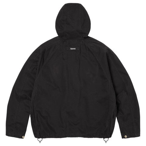 Supreme Hooded Raglan Jacket - Black