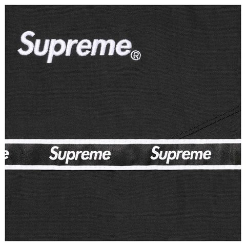 Supreme Logo Taping Track Jacket - Black