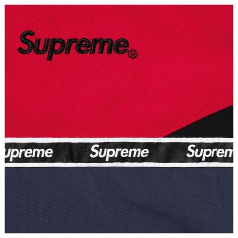 Supreme Logo Taping Track Jacket - Navy