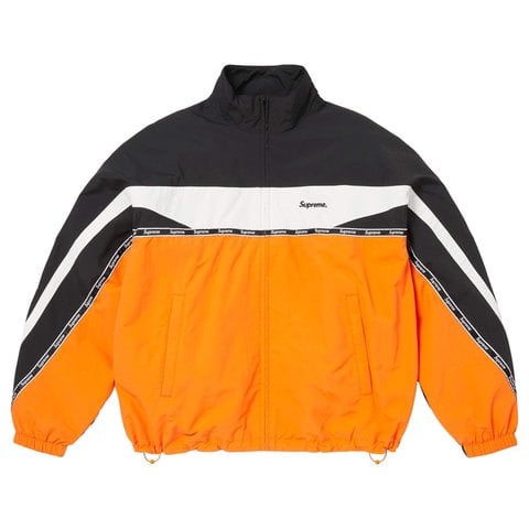 Supreme Logo Taping Track Jacket - Orange