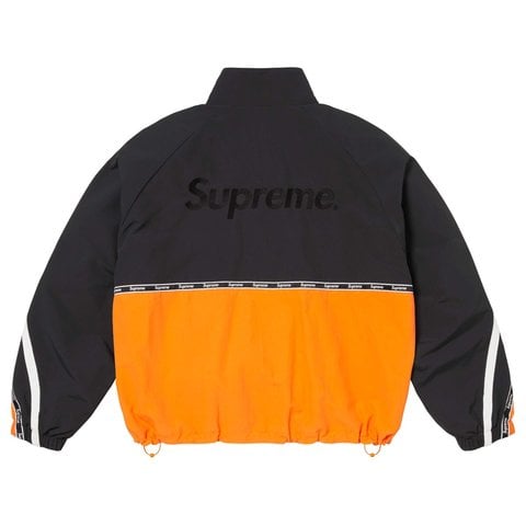 Supreme Logo Taping Track Jacket - Orange