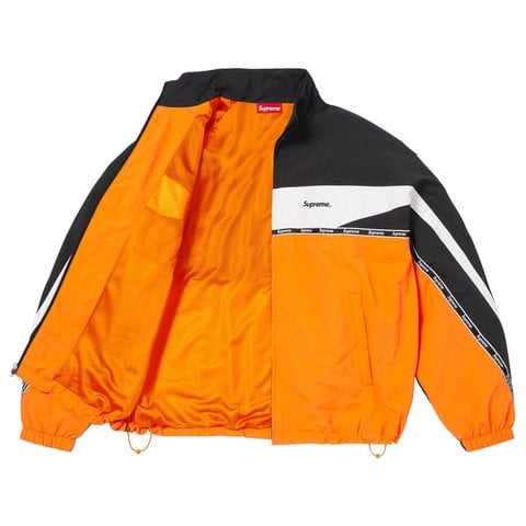Supreme Logo Taping Track Jacket - Orange