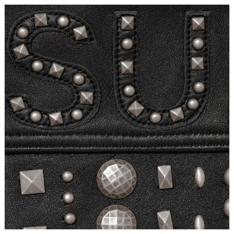 Supreme Multi Studded Leather Jacket - Black