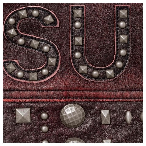 Supreme Multi Studded Leather Jacket - Burgundy