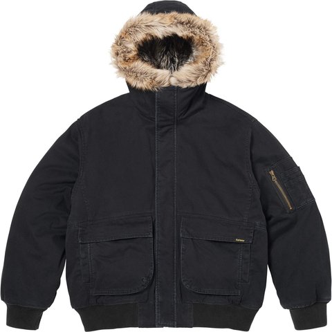 Reversible Faux Fur Hooded Work Jacket - Supreme