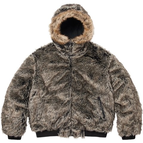 Reversible Faux Fur Hooded Work Jacket - Supreme