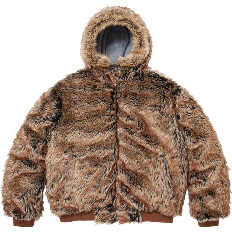 Reversible Faux Fur Hooded Work Jacket - Supreme