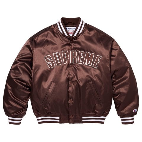 Supreme®/Champion® Satin Varsity Jacket - Supreme