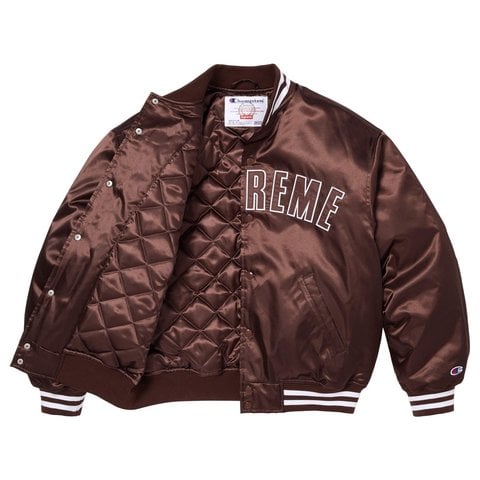 Supreme®/Champion® Satin Varsity Jacket - Supreme