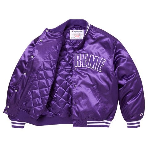 Supreme®/Champion® Satin Varsity Jacket - Supreme