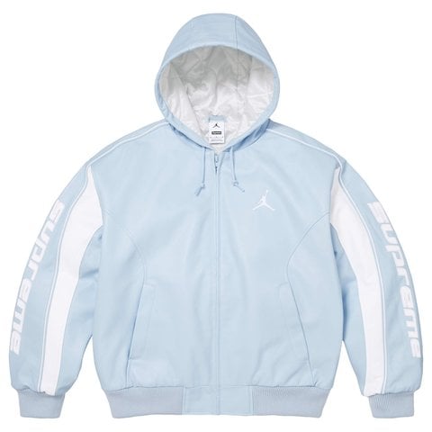 Supreme®/Jordan® Hooded Leather Jacket - Supreme