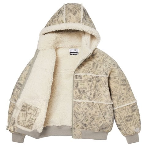 Supreme Supreme®/MM6 Maison Margiela Hooded Shearling Bomber Jacket - Money