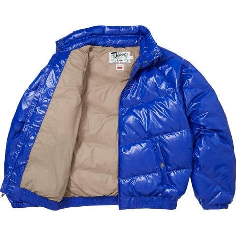 Supreme Supreme®/Schott® Glossy Lightweight Down Puffer Jacket - Royal