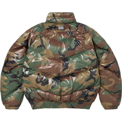Supreme Supreme®/Schott® Glossy Lightweight Down Puffer Jacket - Woodland Camo