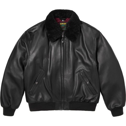 Supreme®/Schott® Shearling Collar Bomber Jacket - Supreme