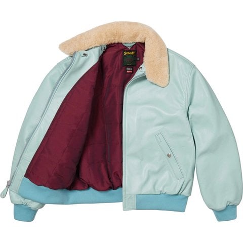 Supreme®/Schott® Shearling Collar Bomber Jacket - Supreme