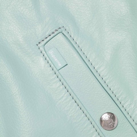 Supreme Supreme®/Schott® Shearling Collar Bomber Jacket - Light Blue