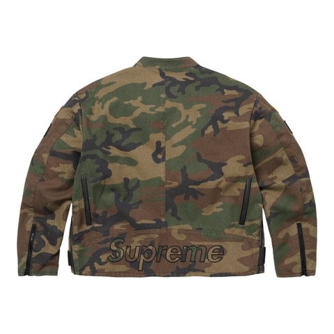 ジャケット・アウター supreme Varsity Camo Letterman Jacket Supreme x Mitchell & Ness® Camo Logo Varsity Jacket Black Mens XL