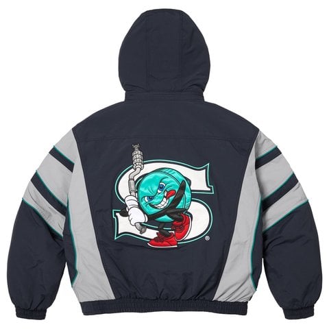 Supreme Supreme/SALEM Half Zip Stadium Jacket - Navy