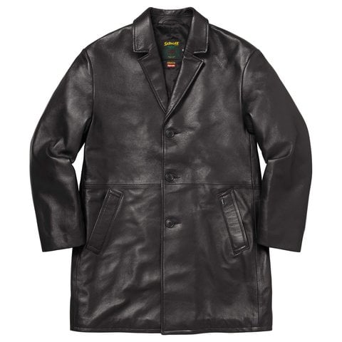 [max］Supreme/Schott Supreme®/Schott® Leather Overcoat - Supreme
