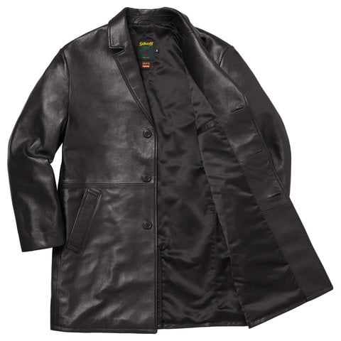 Supreme®/Schott® Leather Overcoat - Supreme