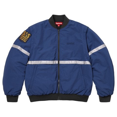 Zip-Off Sleeve Reflective Stripe Jacket - Supreme