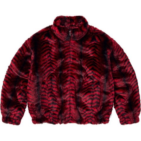 Supreme Faux Fur WINDSTOPPER® Bomber Jacket - Red