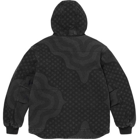 Supreme Flag Quilted Hooded Work Jacket - Multicolor