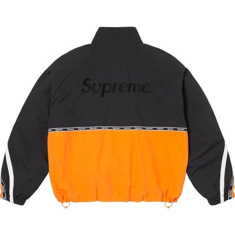 Supreme Logo Taping Track Jacket - Orange
