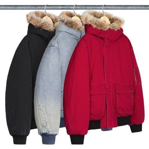 Supreme Reversible Faux Fur Hooded Work Jacket - Group Shots