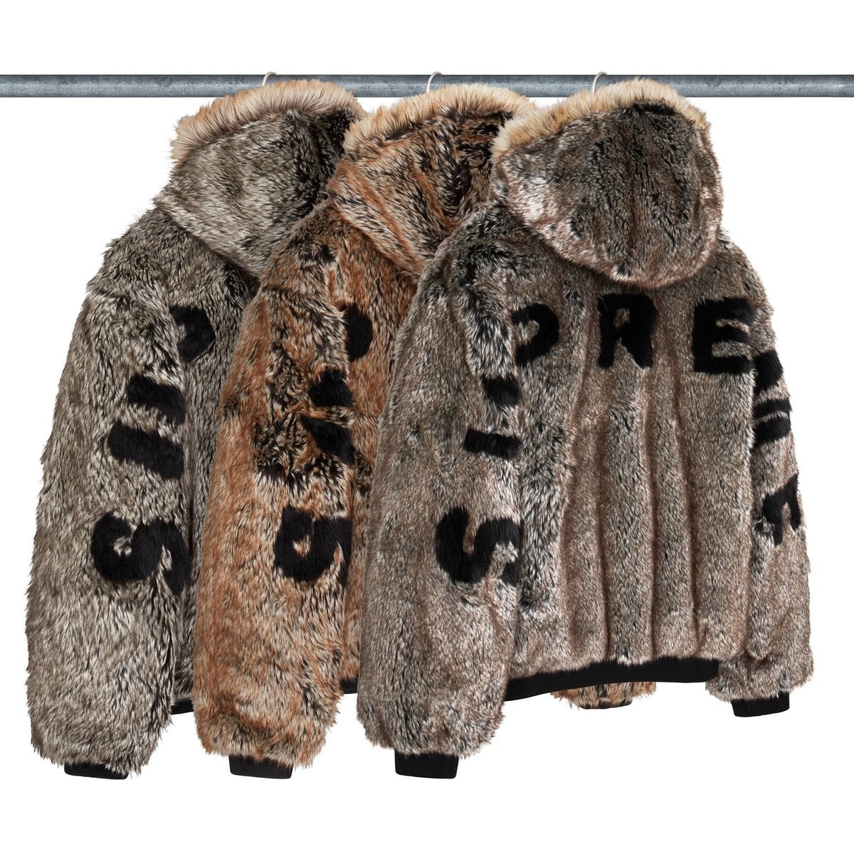 Reversible Faux Fur Hooded Work Jacket