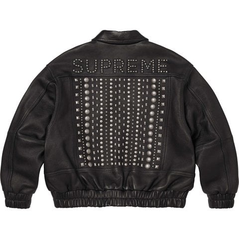 supreme Quilted Studded Leather Jacket 黒 Fall/Winter 2018 Preview – Supreme