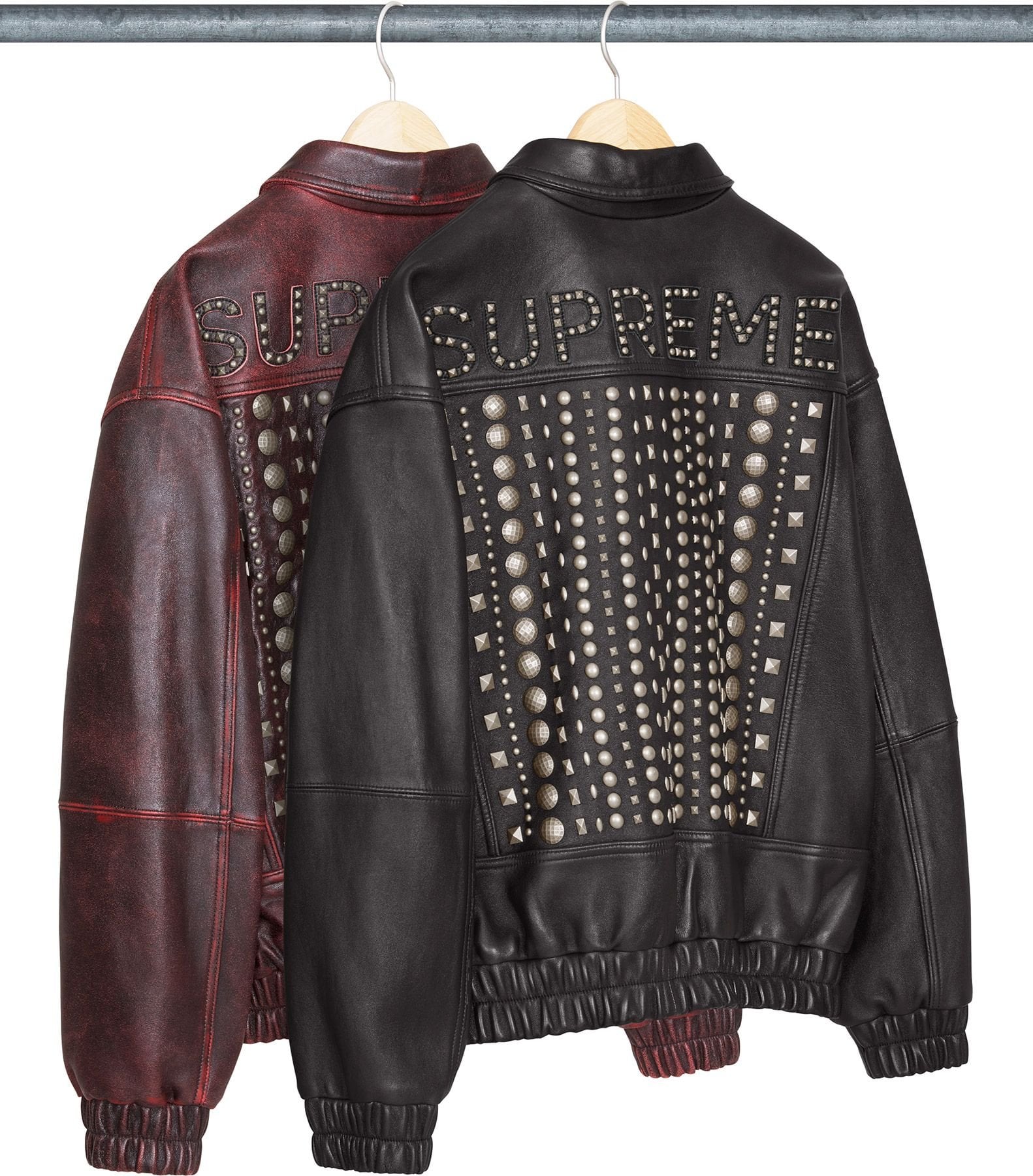 supreme Quilted Studded Leather Jacket 黒 Fall/Winter 2018 Preview – Supreme