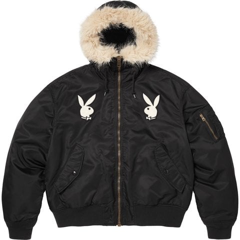 Supreme Supreme®/Playboy® Hooded MA-1 - Black
