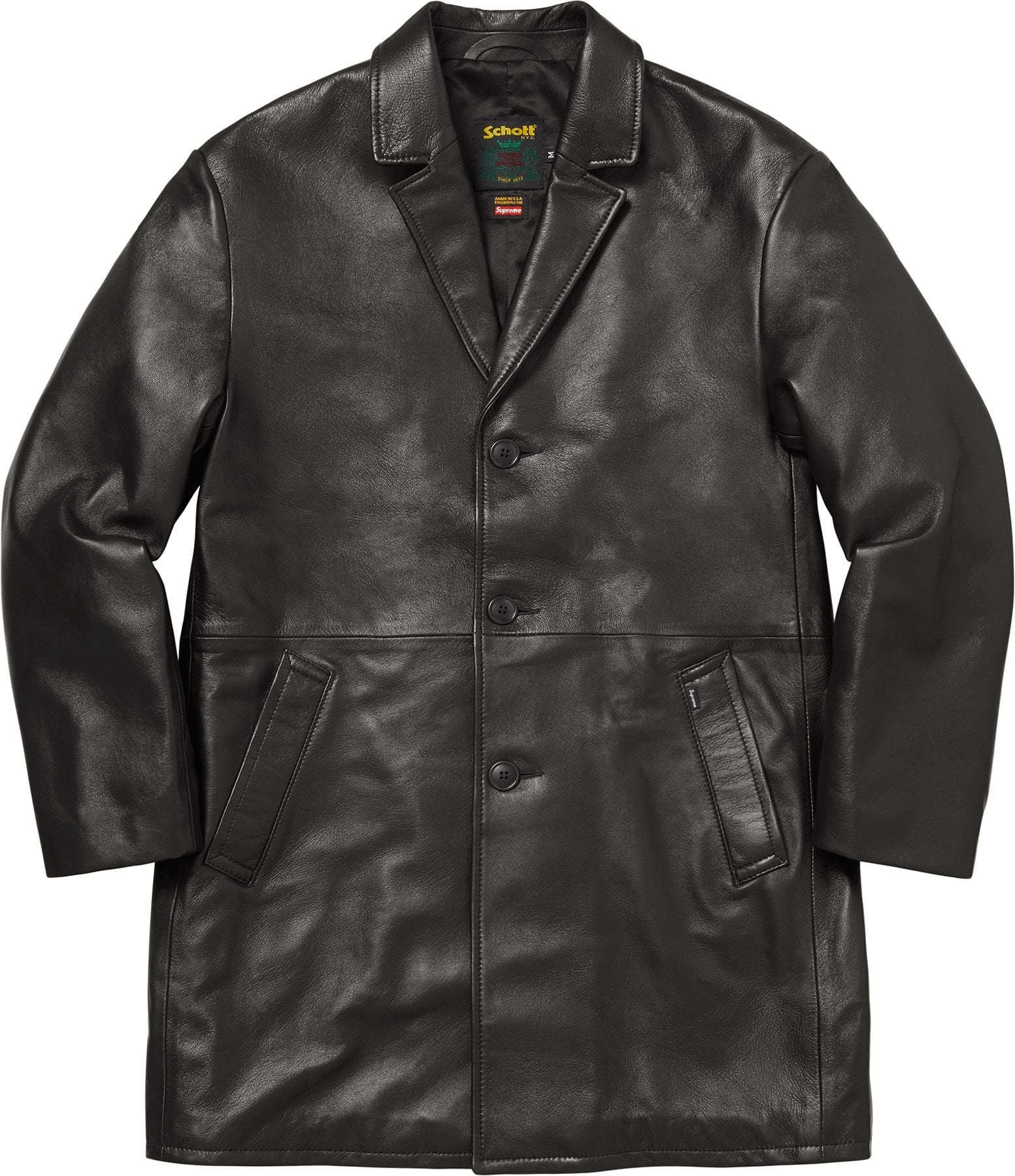 Supreme®/Schott® Leather Overcoat - Supreme