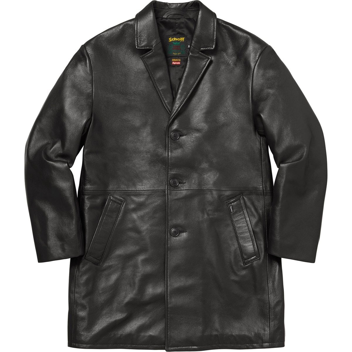 Supreme®/Schott® Leather Overcoat - Supreme