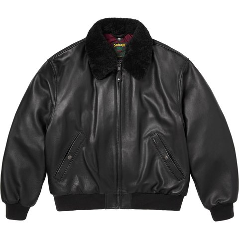 Supreme®/Schott® Shearling Collar Bomber Jacket - Supreme