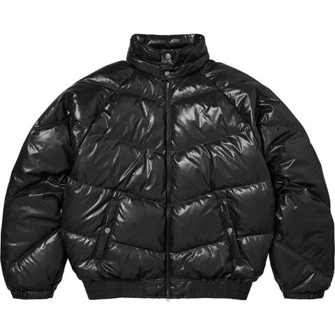 Supreme Supreme®/Schott® Glossy Lightweight Down Puffer Jacket - Black