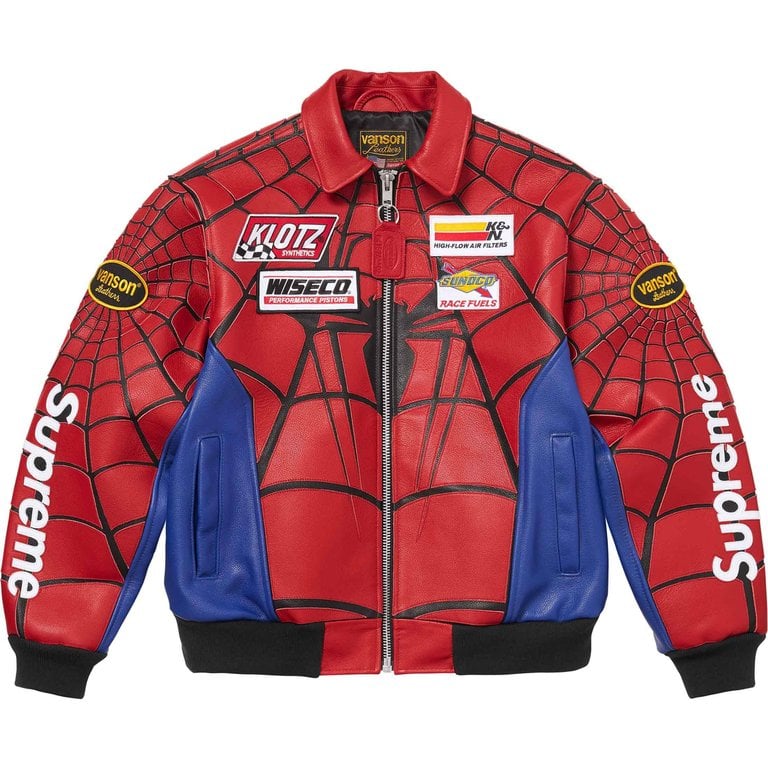 Supreme Vanson Spider-Man Leather Jacket