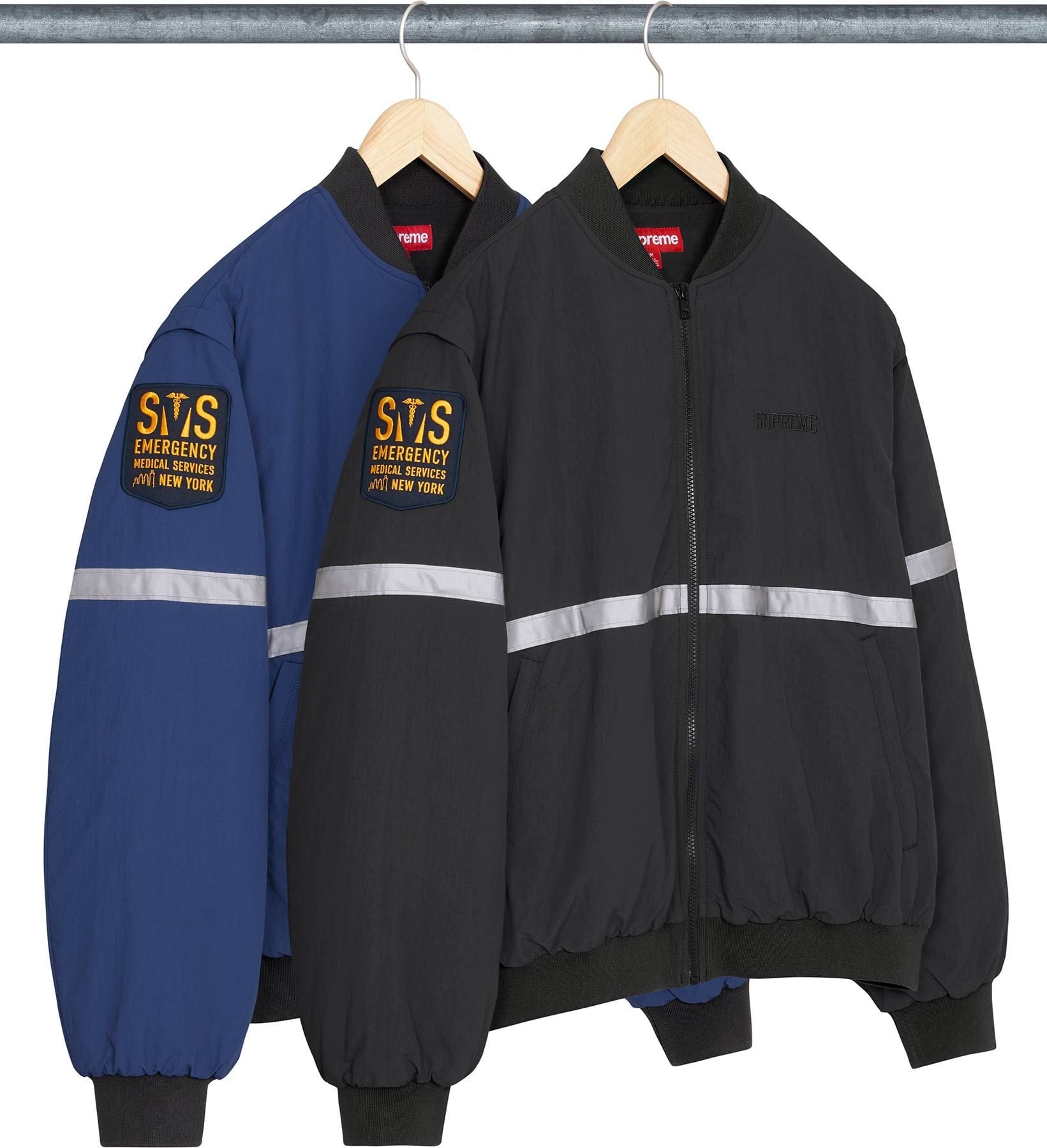 Zip-Off Sleeve Reflective Stripe Jacket - Supreme