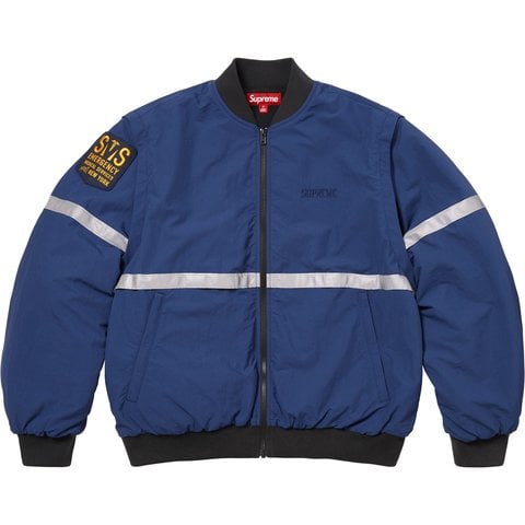 Zip-Off Sleeve Reflective Stripe Jacket - Supreme
